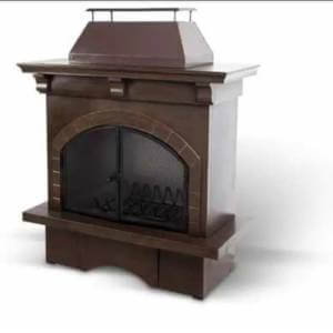 Copper fireplace